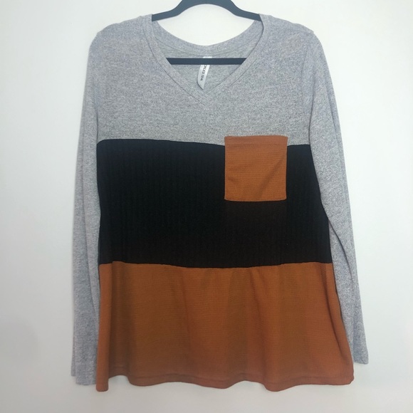 Tickled Teal Colour Block Long Sleeve Large - Picture 3 of 12